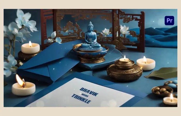 Traditional Buddhist Wedding 3D Digital Invitation Slideshow